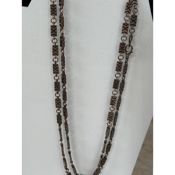 Bronze & Gold Multi-Style Pendant Necklace Set- 5 piece set - Picture 7 of 8